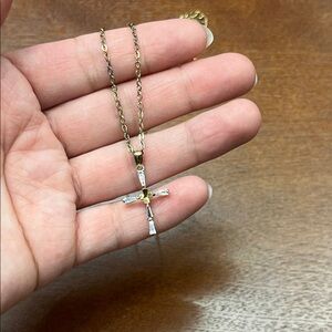 Elegant Gold Cross Pendant Necklace